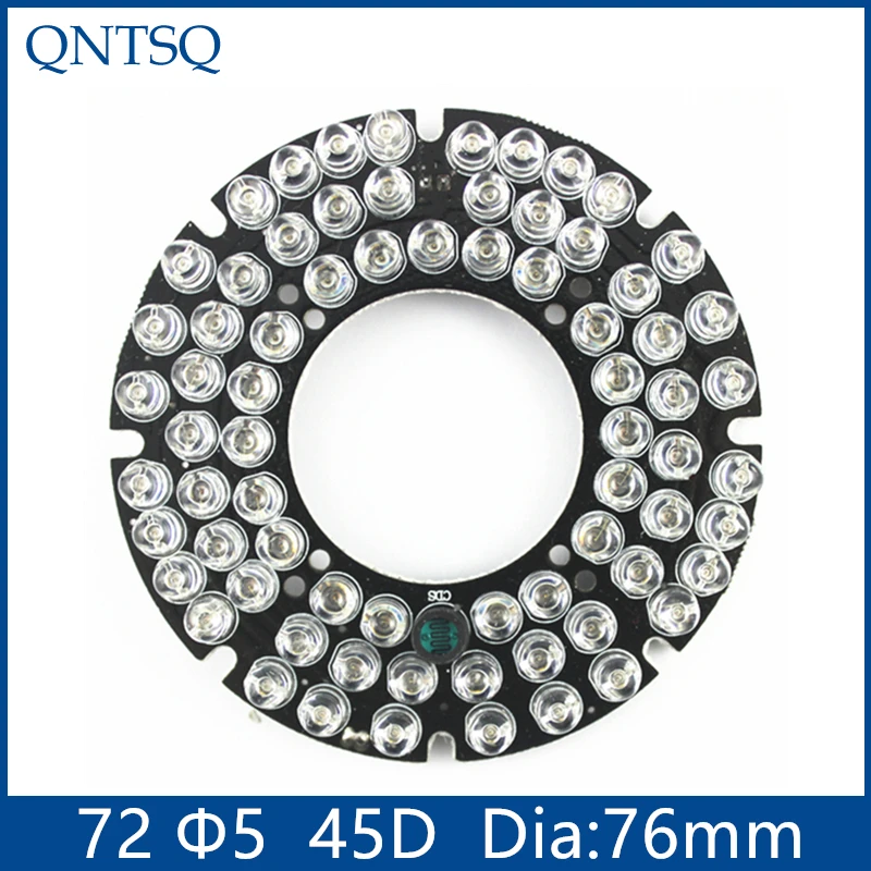 850nm 72LED 5mm Infrared IR Led Board For Camera 45 Degree Bulb.CY-7672F5 | Безопасность и защита