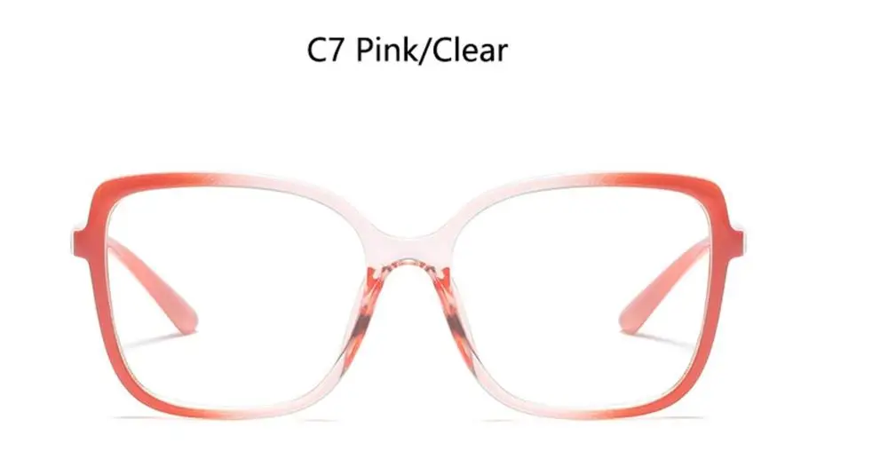 Ультра-светильник, оправа, модные квадратные очки для чтения, оптические очки, оправа, трендовые Брендовые очки для женщин, ретро красные очки - Цвет оправы: c7 pink clear