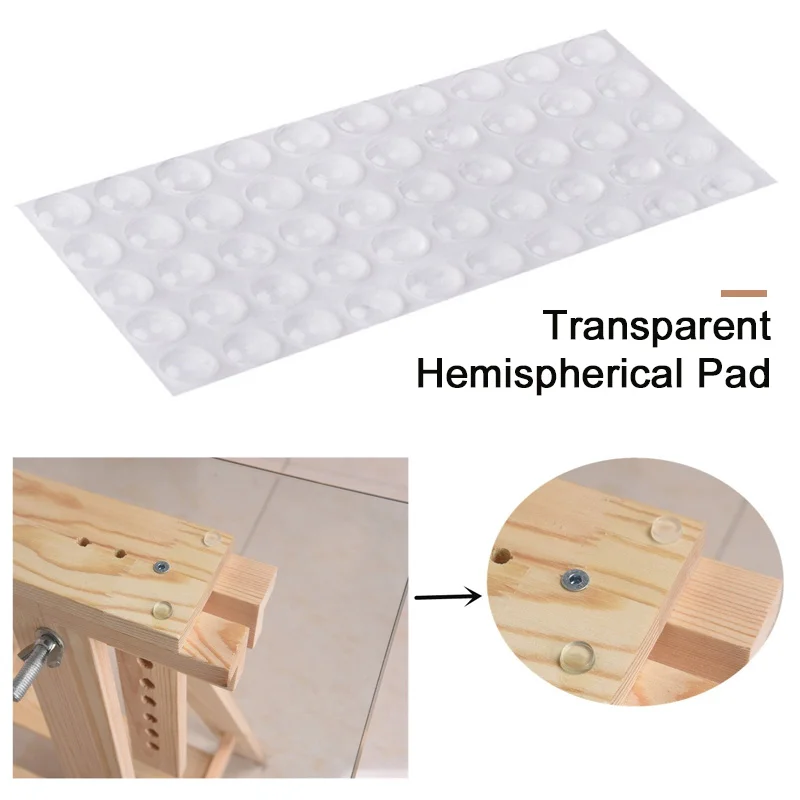 

50pcs Hemispherical Shape Rubber Feet Pads Transparent Door Cupboard Drawer Furniture Legs Stop Cushion Silicone Feet Pads