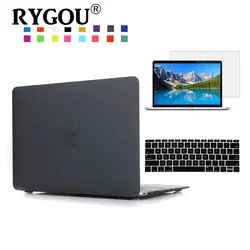 RYGOU матовый прорезиненный и Кристальный Прозрачный жесткий чехол для MacBook 12 "модель A1534 A1931 мягкий чехол для Macbook 12 дюймов