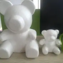 Горячая пенополистирол пенопласт модель из пены плюшевый розовый медведь белые авторские шары для детей/Дети материалы для художественного творчества «сделай сам» много размеров