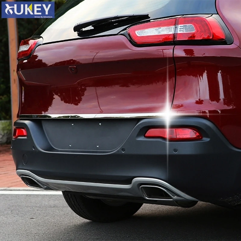 For Jeep Cherokee 2014–2018 Chrome Rear Trunk Door Cover Trim Tailgate Sticker