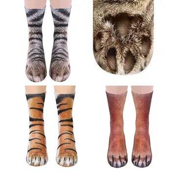 

Hot Unisex Ankle Socks Adult Animal Paw Crew Socks 3D Print Animal Funny Socks Casual Accessories