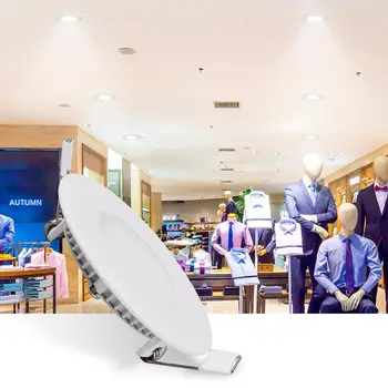 

Downlight LED Ultra Thin Panel Light Recessed Down Light Round Bedroom Kitchen Shops Offices Ceiling Light Spot Lamp