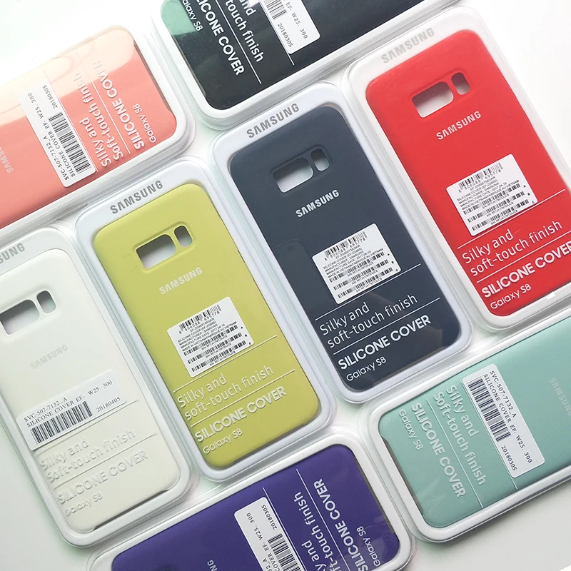 

Original Samsung S8/S8+ Silky Liquid Silicone Case Soft-Touch Finish Back Protective Cover For Galaxy S8/S8 Plus With Package