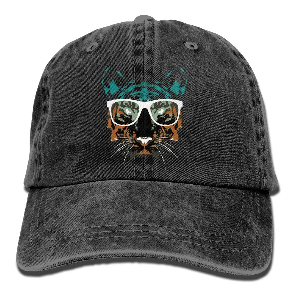 SAMCUSTOM тигр 3D креативная индивидуальность Промытые джинсовые шапки осень лето для мужчин и женщин Гольф Sunblock хоккейные кепки - Цвет: Золотой