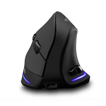 2,4G беспроводная мышь перезаряжаемая 6 кнопок 2400 dpi USB Мыши для ПК ноутбука Вертикальная оптическая офисная компьютерная мышь геймер мыши