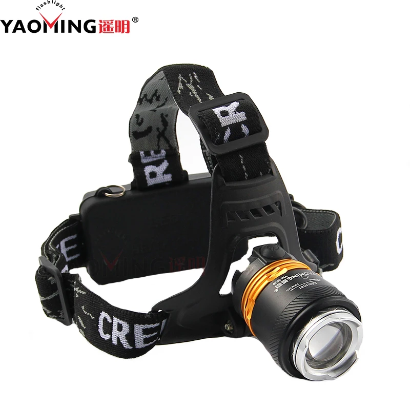 

YAOMING Headlamp Head Light T6 LED 800 Lumen Outdoor Camping Focus Adjustable Flashlight Use 18650 Battery for Riding Headlight