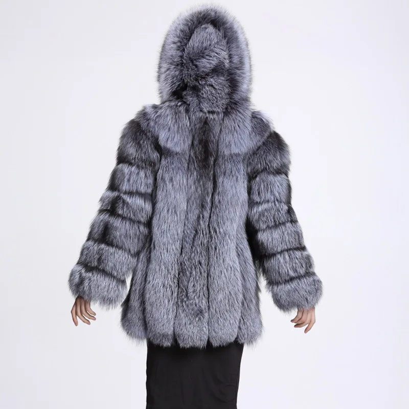 Новая мода шуба из искусственного лисьего меха женские зимние средней длины короткие Роскошные пальто из искусственного меха женская куртка с капюшоном Норковое Пальто пальто