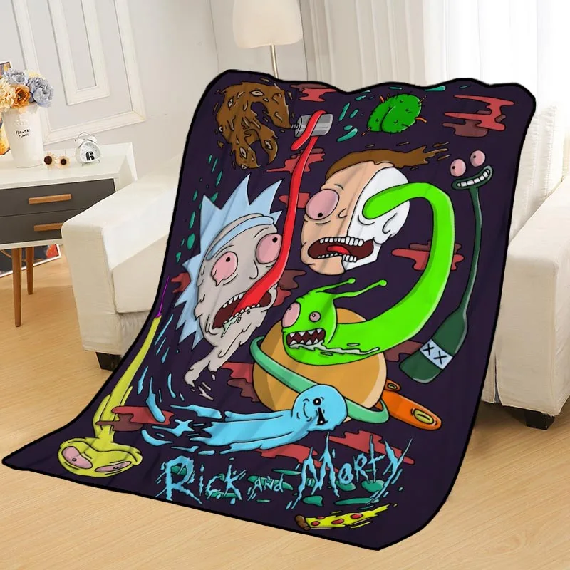 

Custom Rick and Morty Blankets for beds throw blanket soft blanket summer blanket anime blanket travel blanket