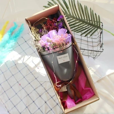 Романтические подарки на день рождения, специальный день для подруги, подруги, пары, выпускной, креативные сухие розы, мыло, набор, подарок, искусственные растения - Цвет: 18