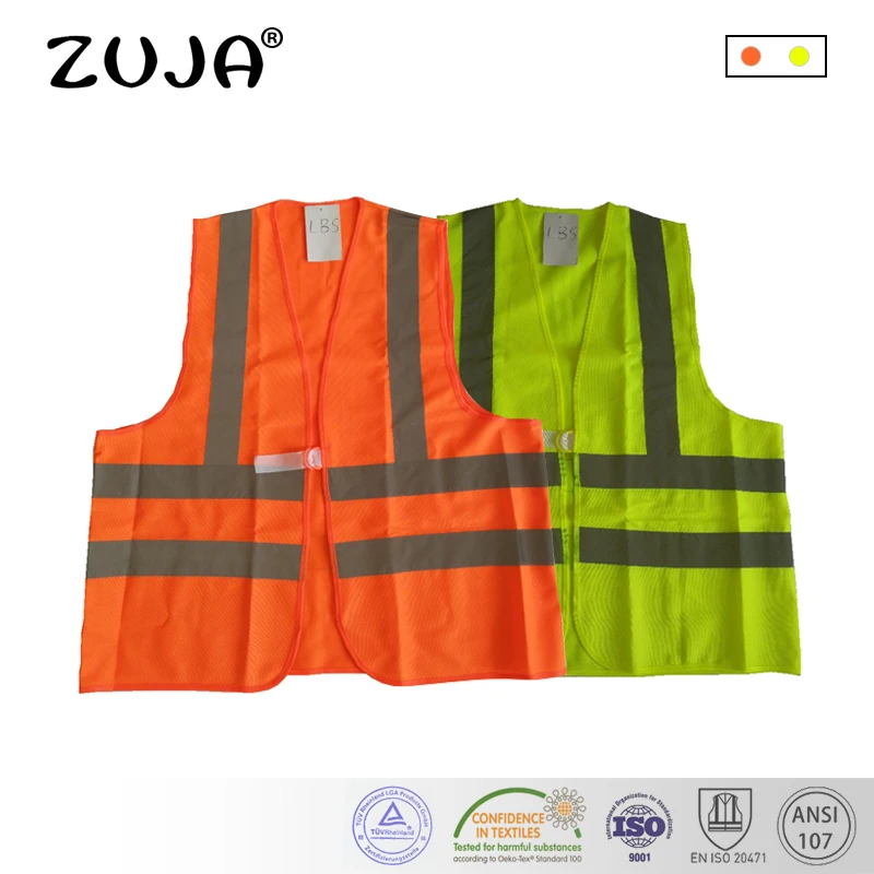 

Reflective Vest Safety Knitted fabric Vest Hi-vis Reflective Tape 2H2V