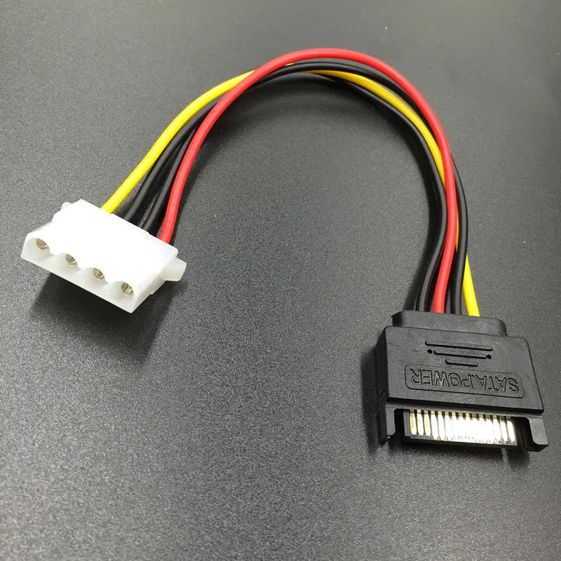 Новый SATA к 4Pin кабель питания Serial ATA 15pin Male Molex IDE 4pin Женский Кабель для BTC Miner Mining Machine