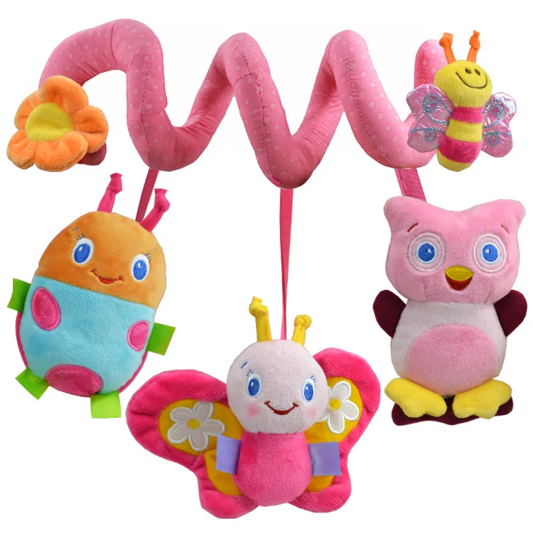 1 шт. Sozzy музыкальные звезды многофункциональная автомобильная кровать подвесная кровать детские игрушки с колокольчиком развивающие игрушки Погремушки для детей - Цвет: pink