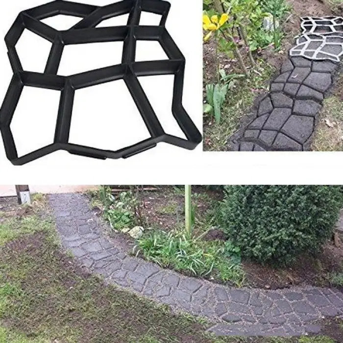 Floor Path Maker Mould Concrete Mold Reusable DIY Paving Durable for Garden Lawn DTT88