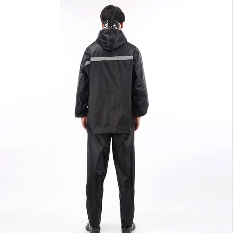 Reflective Raincoat- Sanitation Worker Clothes Thickening Adult Split Outdoor Labor Insurance Waterproof Overalls Raincoat Ra