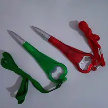 500 шт/партия Заводская открывашка для бутылок на заказ ручка с ниткой пластиковая шариковая ручка с струной короткая шариковая ручка