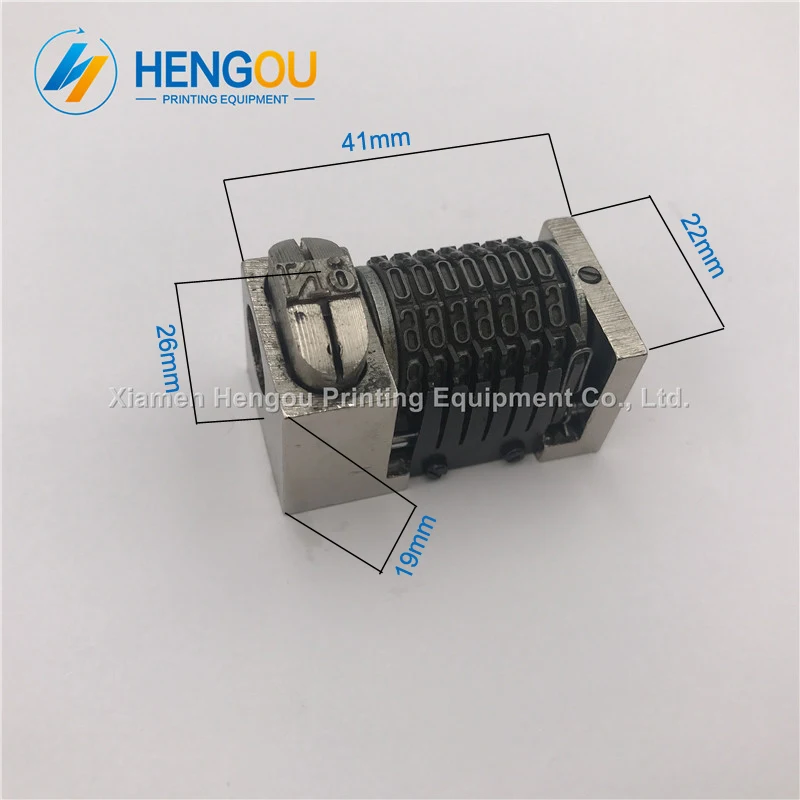 

2 pieces forward numbering Machine 41x22x26mm jump mode 0123456 with 7 digits forward clockwise rotation