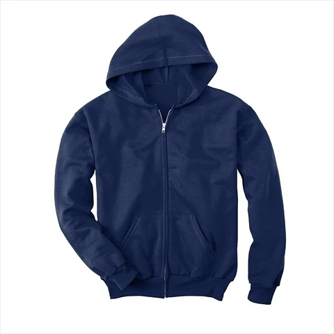 Hanes P480 Comfortblend Ecosmart Full-Zip Kids Hoodie Sweatshirt Size - Small - Navy (1)