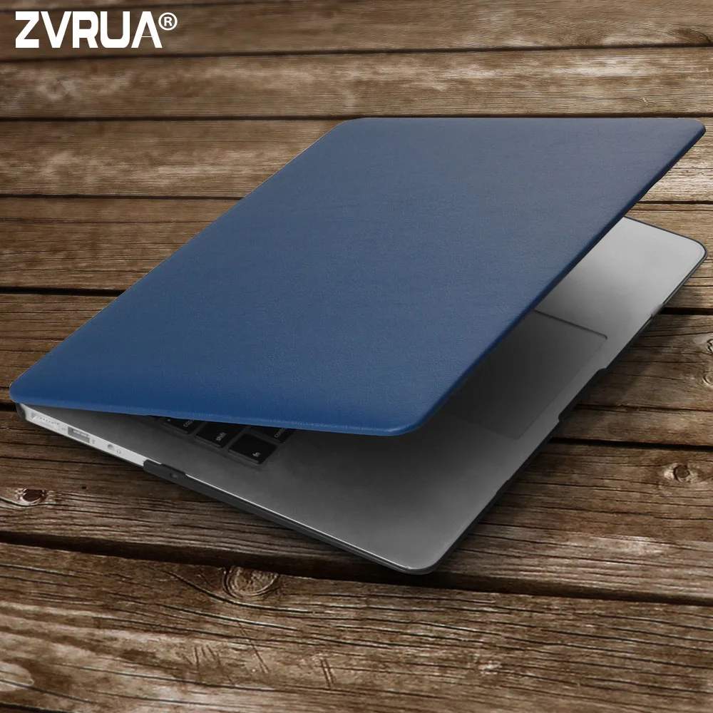 ZVRUA бизнес из искусственной кожи чехол для ноутбука MAC APPLE MacBook Air 13 дюймов+ прозрачная крышка клавиатуры