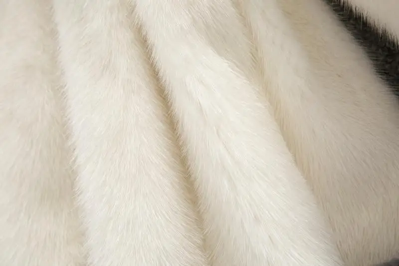 Приталенная Женская куртка с капюшоном из искусственного лисьего меха размера плюс 6XL зимняя женская куртка из искусственного меха норки Зимнее пальто Женская парка QH324
