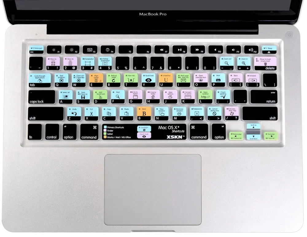 Xskn для OS X Yosemite программная команда ярлыки учебник клавиатура кожного покрова для Apple Беспроводной клавиатура 1 Magic keyboard 2