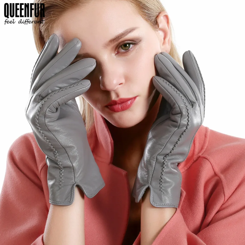 Buy Women Touchscreen Texting Real Leather Gloves With