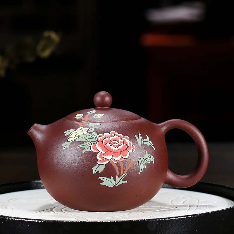Yixing качественные товары по чистой ручной Рекомендуемые xi shi наклейки цветочный горшок живопись пион цветы преуспевающий чайник смешанная партия