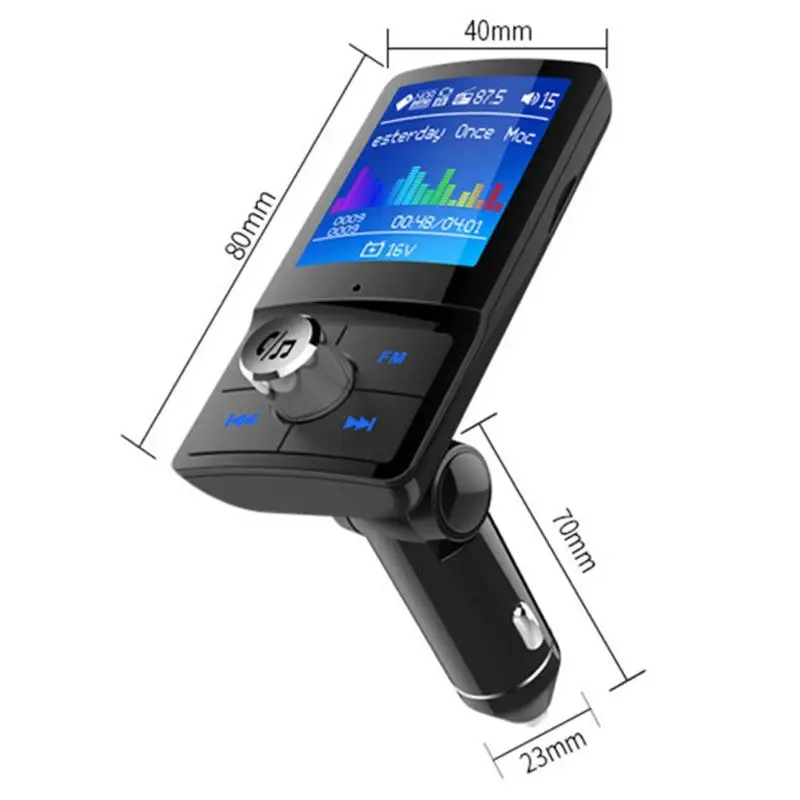 VODOOL Прямая BC45 ЖК-дисплей Bluetooth Автомобильный fm-передатчик Беспроводной радио FM модулятор MP3 плеер Dual USB Автомобильное зарядное устройство для устройства Handsfree для мобильного телефона