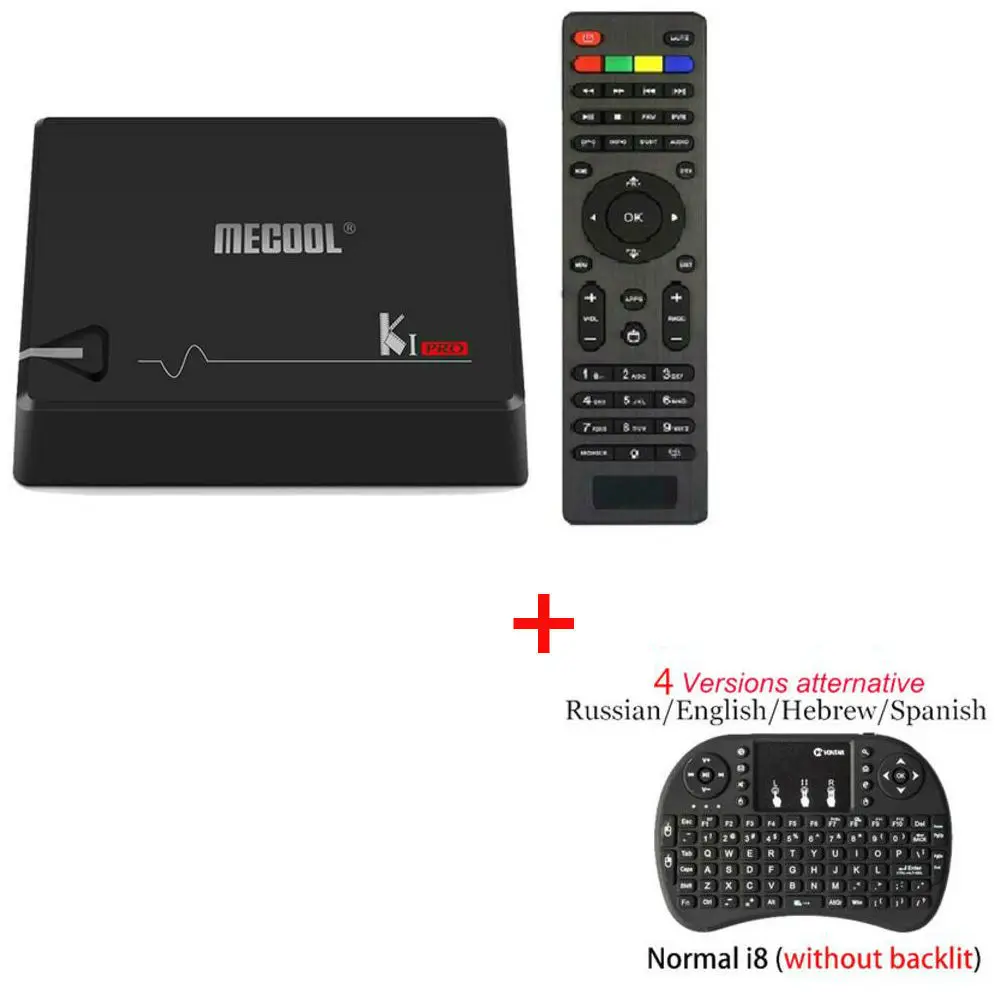 KI PRO Amlogic S905D Android 7,1 Гибридный ТВ-приставка DVB-T2/S2/C четырехъядерный 64 бит 2G 16G K1 PRO ТВ-приставка поддержка cline NEWCAMD - Цвет: With Normal i8