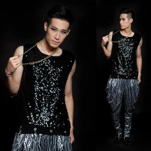 XS-5XL! певец костюмы блестками жилет новинка cultivate One's morality жилет ночной клуб Stage