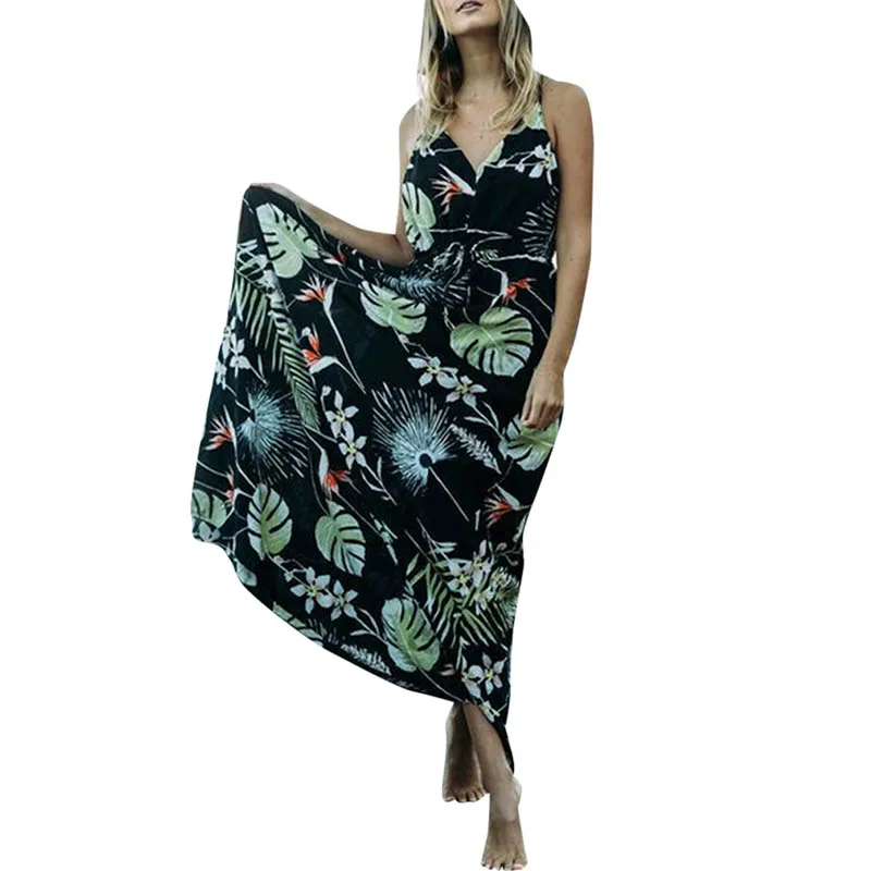 Женское платье-летние длинные платья для беременных тропический стиль плюс размер пляжный слинг сексуальный принт для беременных весенняя одежда vetement XL