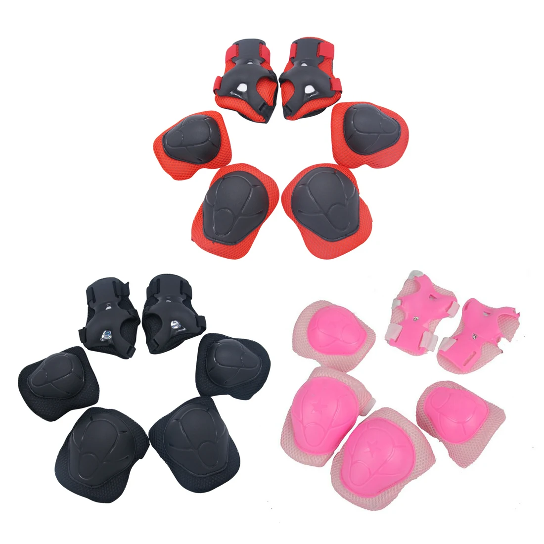 6 Set protective Set rodilleras Elbow Pads Wrist Protector Protection