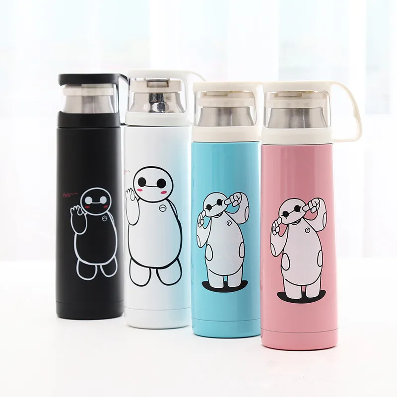 Милый мультфильм рисунок Hello Kitty Doraemon желтые люди Нержавеющая сталь термос