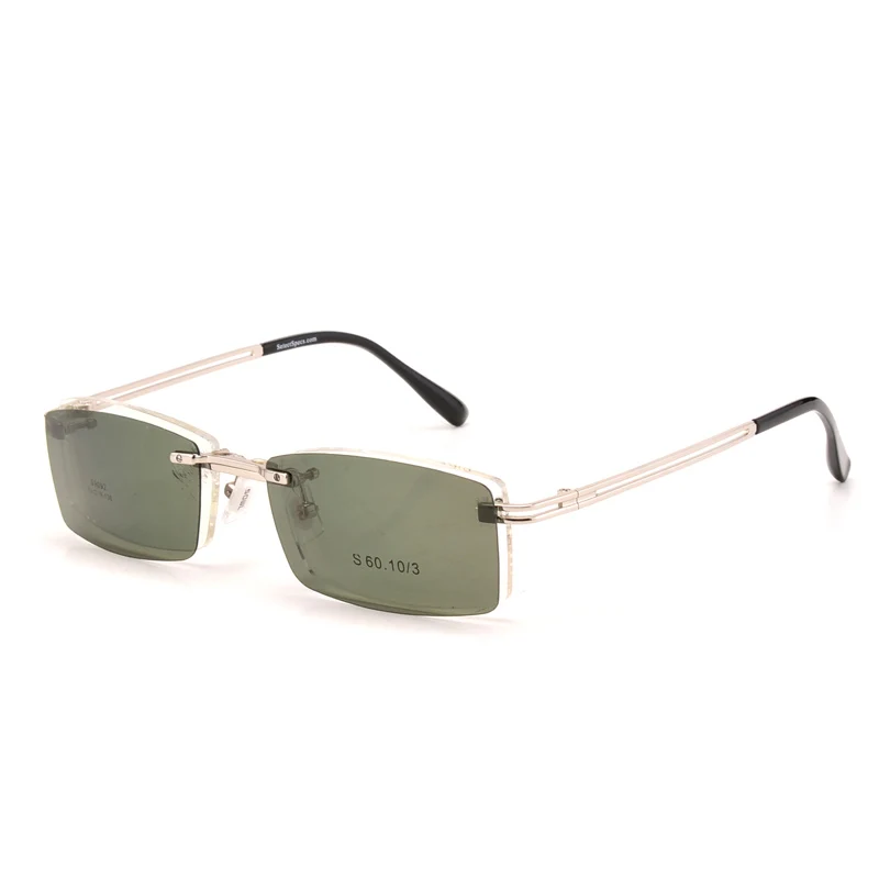

rimless optical frames polarized clip sunglasses mens eyeglasses eyeware frame multipurpose spectacle prescription square 9092