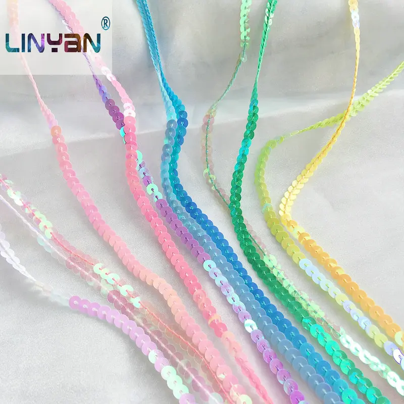 

20 meters 6mm PVC sequins for crafts lentejuelas sewing on trims for crafts clothing Accessories Sewing Garment Bags Shoes zl3