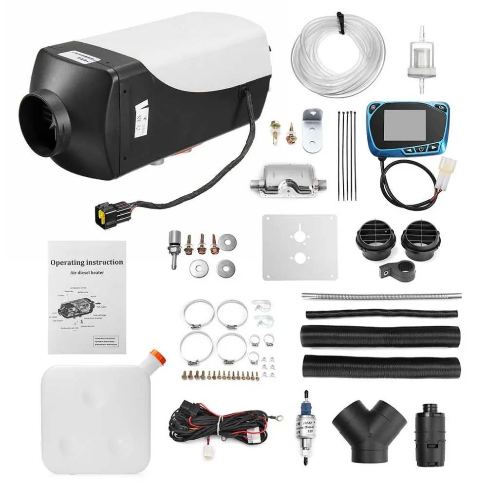 8 кВт/12 в одиночный lcd с глушителем Дизельный подогреватель воздуха