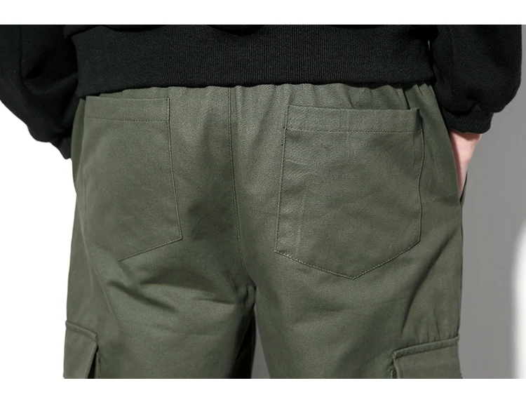 Хлопковые Мужские штаны-шаровары для бега s, мужские военные брюки-карго, свободные штаны в стиле хип-хоп с эластичной талией, мужские брюки для бега M-5xl