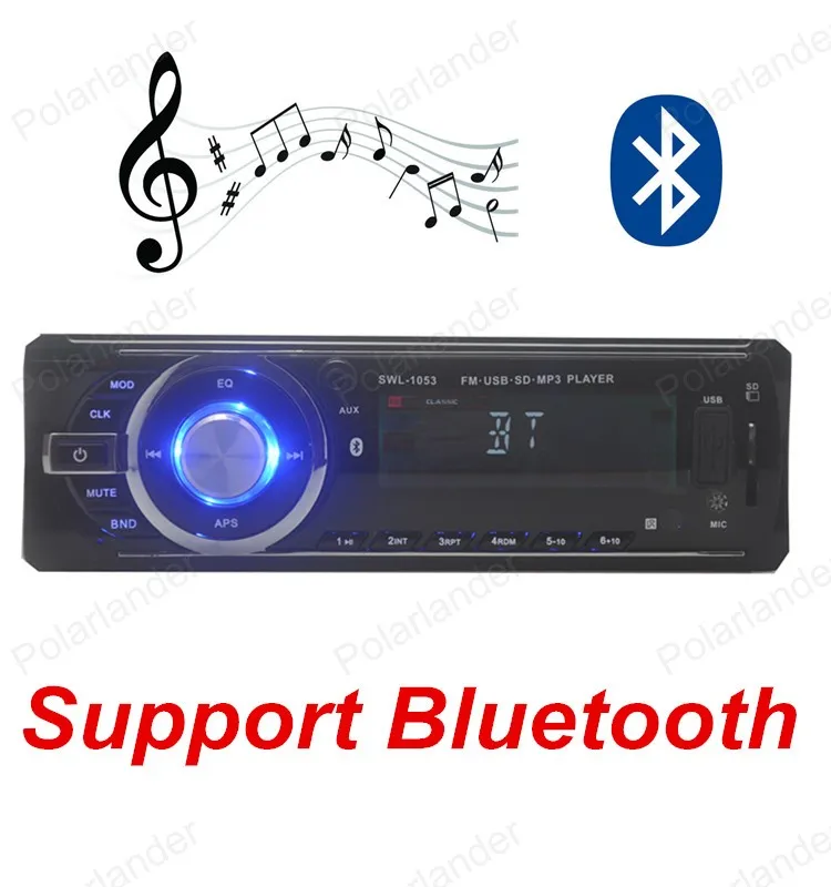Бесплатная доставка 1 Din автомобильный радиоприемник Mp3 плеер Автомобильный Поддержка USB/SD/EQ/Bluetooth/FM/Aux/часы Многофункциональный горячая