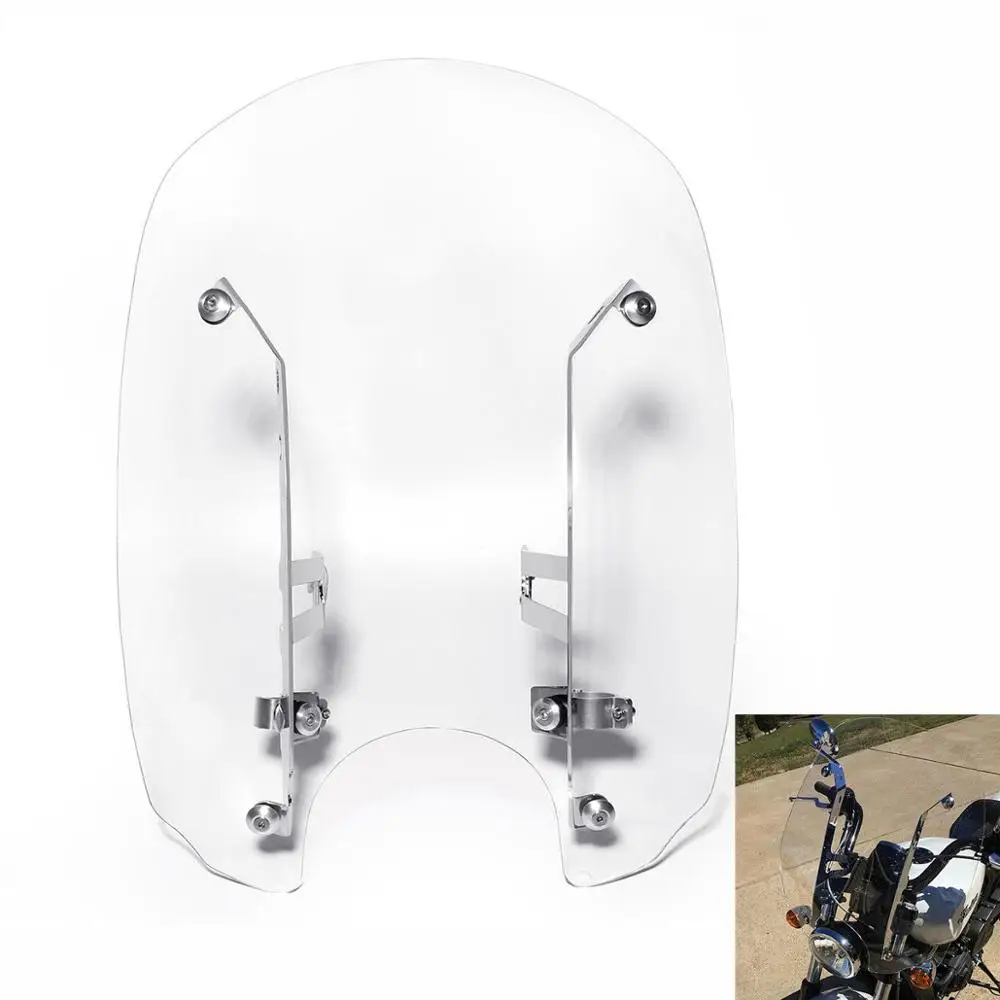Motorcycle 20'' Windshields Wind Screen W/ Mounting Hardware For Indian