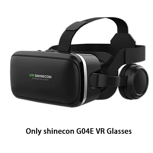 Shinecon VR 6,0 G04E Google Cardboard 3D очки виртуальной реальности Гарнитура иммерсивный шлем Крепление на голову для 4-6 'телефон+ геймпад - Цвет: Only VR