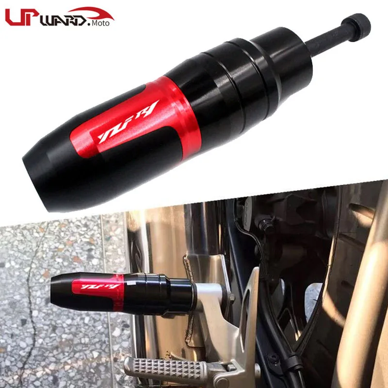 

For Yamaha YZF-R1 YZFR1 YZF R1 R1M R1S YZF-R1M Motorcycle CNC Frame Crash Pads Exhaust Sliders Crash Protector With logo