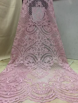

Wedding Dresses Lace Fabric Embroidered Mesh Flowers High End French Tulle Lace Fabrics High Quality