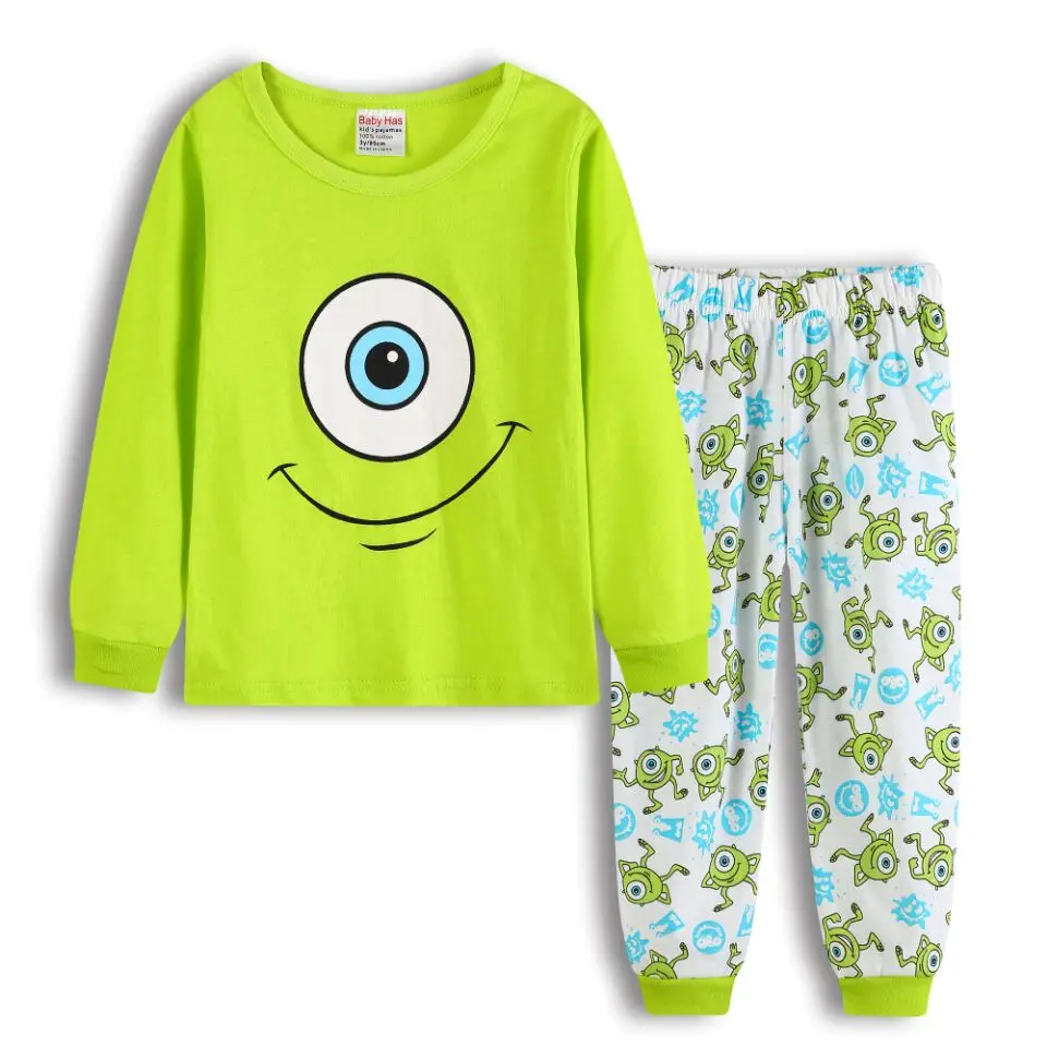 Пижамный костюм с рисунком для мальчиков и девочек, пижама с длинными рукавами, Детская Пижама, детская одежда для сна, домашняя ночная рубашка