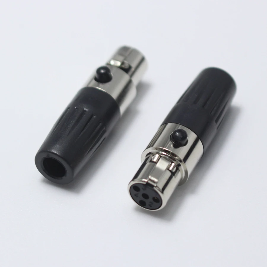 1 шт. мини XLR 4-контактный разъем с отверстием маленький XLR 4 P Аудио разъем микрофонный разъем сварной микрофонный кабель адаптер