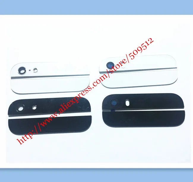50 компл./лот A quality для iphone 5g 5S 5G S Back Top and Bottom стеклянная крышка объектива задняя |