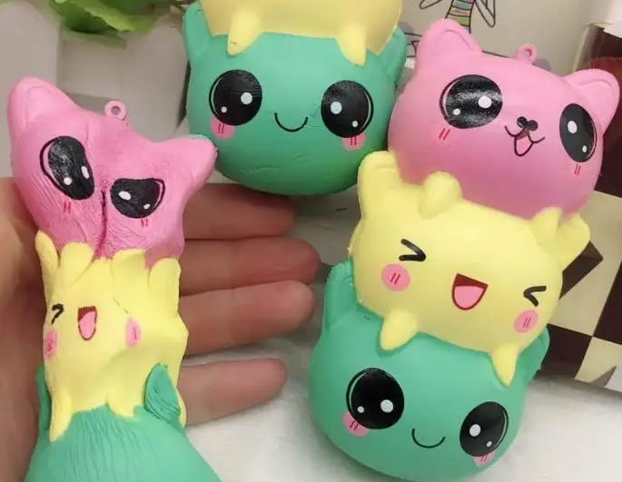 20 штук-14 см Редкие squishy colorfulcat рост Моделирование игрушки (дешевые squishies Оптовая)