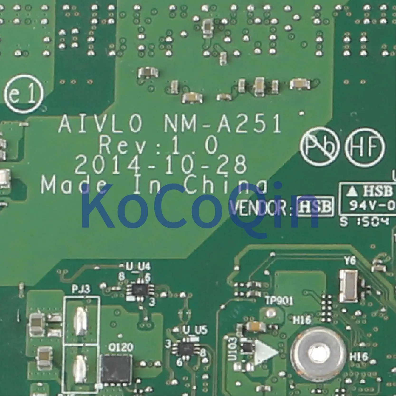 New  KoCoQin Laptop motherboard For LENOVO ThinkPad T450 I5-5300U Mainboard 00HN529 AIVL0 NM-A251 SR23X