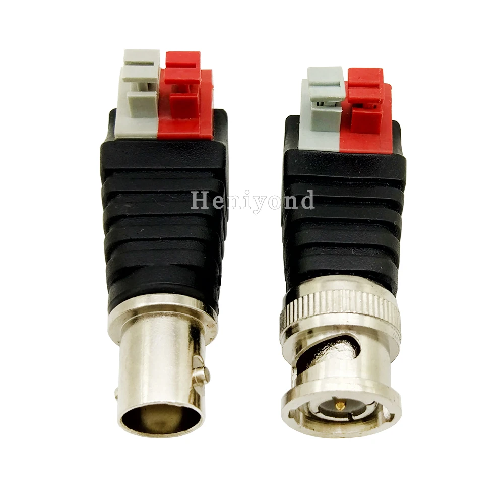 10Pairs/lot Coax CAT5 To Camera CCTV BNC UTP Video Balun Connector Adapter BNC Male and Female Plug Accessories For CCTV System