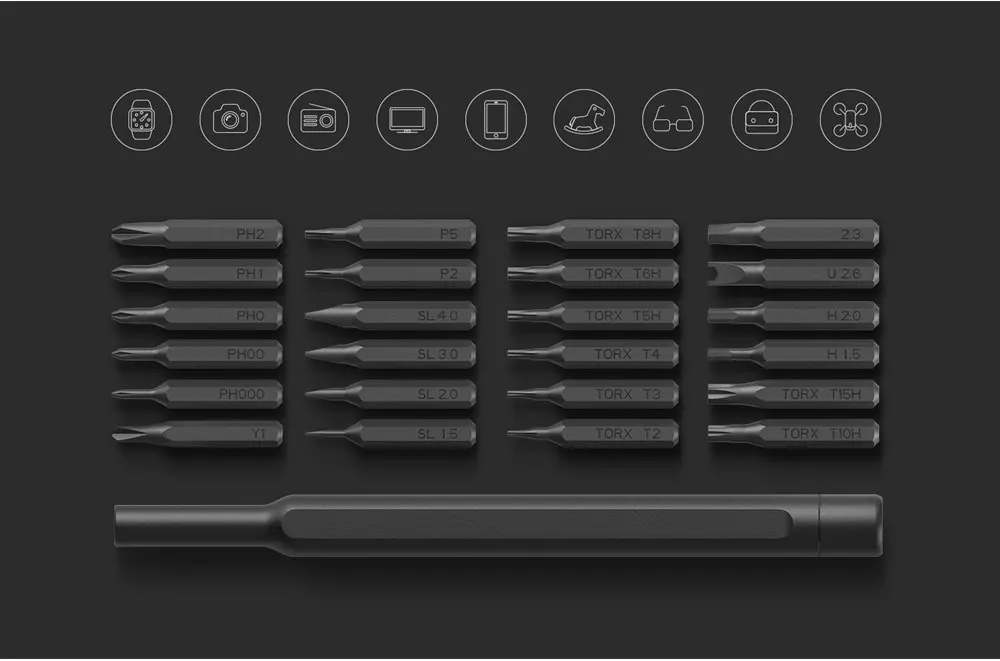 Original Xiaomi Mijia Wiha 24 in 1 Precision Refined Screw Driver Kit 60HRC Magnetic Bits Xiaomi Home Set Repair Tools (7)